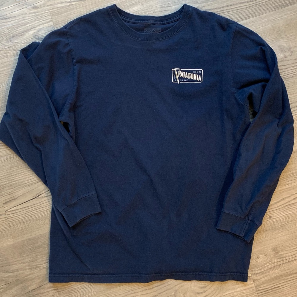Patagonia Ironclad Long Sleeve Shirt Navy Workwear Outdoor Top Medium